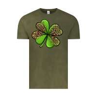 Vintage Olive leopard shamrock Vintage Tee - Jasminsmagicworld
