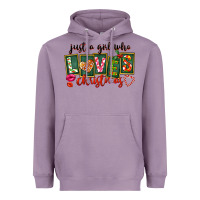 Lavender Just A Girl Who Loves Christmas Heavyweight Hoodie - FaDigitalArtStudio