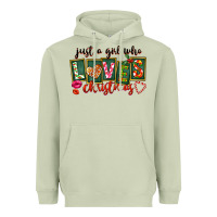 Matcha Just A Girl Who Loves Christmas Heavyweight Hoodie - FaDigitalArtStudio