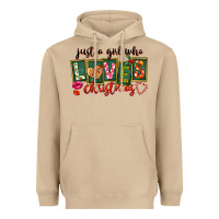 Mushroom Just A Girl Who Loves Christmas Heavyweight Hoodie - FaDigitalArtStudio