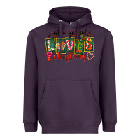 Plum Just A Girl Who Loves Christmas Heavyweight Hoodie - FaDigitalArtStudio