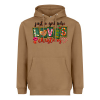 Toasted Coconut Just A Girl Who Loves Christmas Heavyweight Hoodie - FaDigitalArtStudio