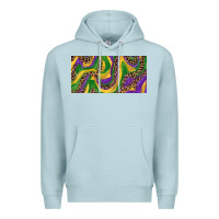 Blue Mist Mardi gras colors with leopard Premium Hoodie - RanaPortraitStore