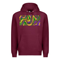 Burgundy Mardi gras colors with leopard Premium Hoodie - RanaPortraitStore