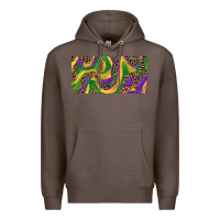 Coffee Mardi gras colors with leopard Premium Hoodie - RanaPortraitStore
