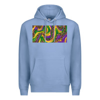 Colony Blue Mardi gras colors with leopard Premium Hoodie - RanaPortraitStore