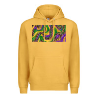 Mustard Mardi gras colors with leopard Premium Hoodie - RanaPortraitStore