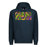 Navy Mardi gras colors with leopard Premium Hoodie - RanaPortraitStore