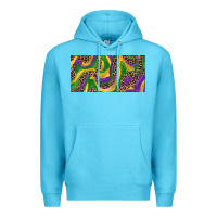 Ocean Blue Mardi gras colors with leopard Premium Hoodie - RanaPortraitStore
