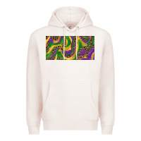 Pale Pink Mardi gras colors with leopard Premium Hoodie - RanaPortraitStore