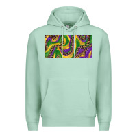 Seafoam Mardi gras colors with leopard Premium Hoodie - RanaPortraitStore