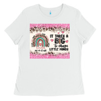 White it takes a big to shape little minds Ladies Tee - MaliasSmallBusiness