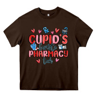 Chocolate Brown cupid's favorite pharmacy tech Heavy Core Tee - MaliasSmallBusiness