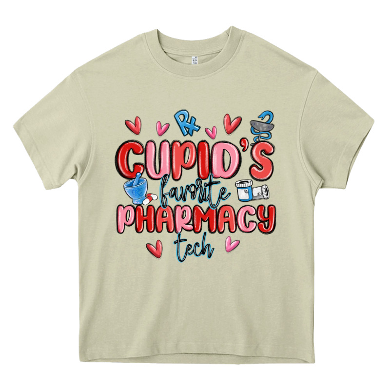 Cupid's Favorite Pharmacy Tech Heavy Core Tee by MaliasSmallBusiness | Teevron