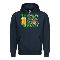 Navy St. Patrick's Bad and boozy Zipper Hoodie - OliviaCreatesArt