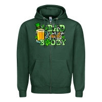 Sports Green St. Patrick's Bad and boozy Zipper Hoodie - OliviaCreatesArt