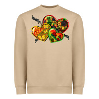 Mushroom juneteenth hearts Heavyweight Sweatshirt - CowGirlArtShop