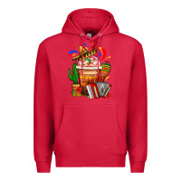 Cardinal Mexican Frappe With Cactus Sombrero And Maracas Premium Hoodie - FaDigitalArtStudio
