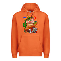 Mexican Frappe With Cactus Sombrero And Maracas Premium Hoodie | Teevron