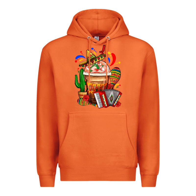 Mexican Frappe With Cactus Sombrero And Maracas Premium Hoodie by FaDigitalArtStudio | Teevron