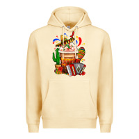 Pina Colada Mexican Frappe With Cactus Sombrero And Maracas Premium Hoodie - FaDigitalArtStudio