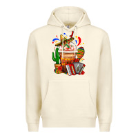 Sandshell Mexican Frappe With Cactus Sombrero And Maracas Premium Hoodie - FaDigitalArtStudio