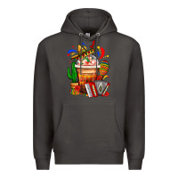 Smoke Mexican Frappe With Cactus Sombrero And Maracas Premium Hoodie - FaDigitalArtStudio