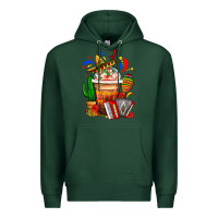 Sports Green Mexican Frappe With Cactus Sombrero And Maracas Premium Hoodie - FaDigitalArtStudio
