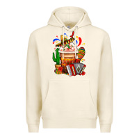 Tofu Mexican Frappe With Cactus Sombrero And Maracas Premium Hoodie - FaDigitalArtStudio