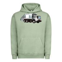 Pigment Oil Green garbage truck Urban Hoodie - Artiststas