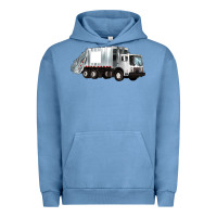 Pigment Pebble Blue garbage truck Urban Hoodie - Artiststas