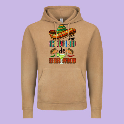 Cinco De Dirinko Sombrero Vintage Hoodie Designed By Barkaloodesign