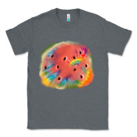 Charcoal Heather tie die watermelon Classic Tee - JahusDesignShop