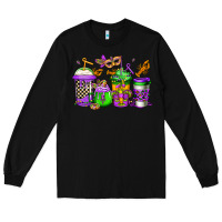 Black mardi gras crawfish coffee Long Sleeve Tee - Jasminsmagicworld