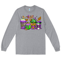 Heather Grey mardi gras crawfish coffee Long Sleeve Tee - Jasminsmagicworld