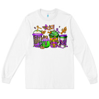 White mardi gras crawfish coffee Long Sleeve Tee - Jasminsmagicworld