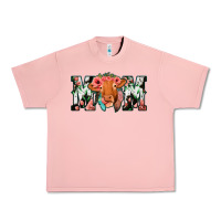 Salmon Cowhide Floral Feather Cow Mom Urban Heavy Tee - Bettercallsaul
