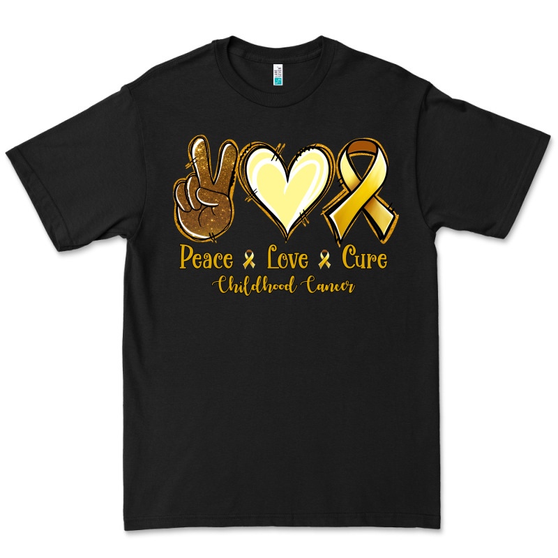Peace Love Cure Bone Cancer Premium Tee by NancyCooperArtShop | Teevron