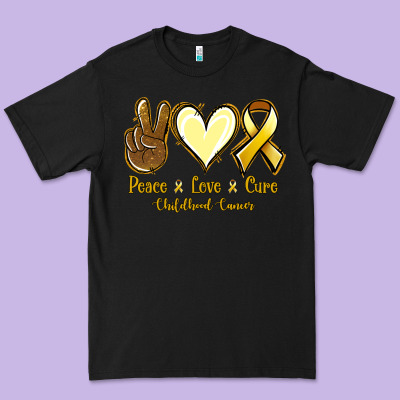 Peace Love Cure Bone Cancer Premium Tee Designed By Nancycooperartshop