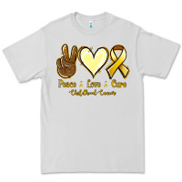 Dove Grey Peace love cure Bone Cancer Premium Tee - NancyCooperArtShop