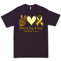 Plum Peace love cure Bone Cancer Premium Tee - NancyCooperArtShop