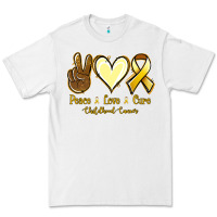 White Peace love cure Bone Cancer Premium Tee - NancyCooperArtShop
