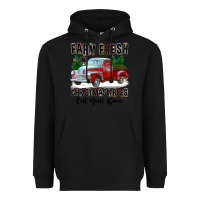 Black Farm Fresh Christmas Trees Cut Your Own Heavyweight Hoodie - FaDigitalArtStudio