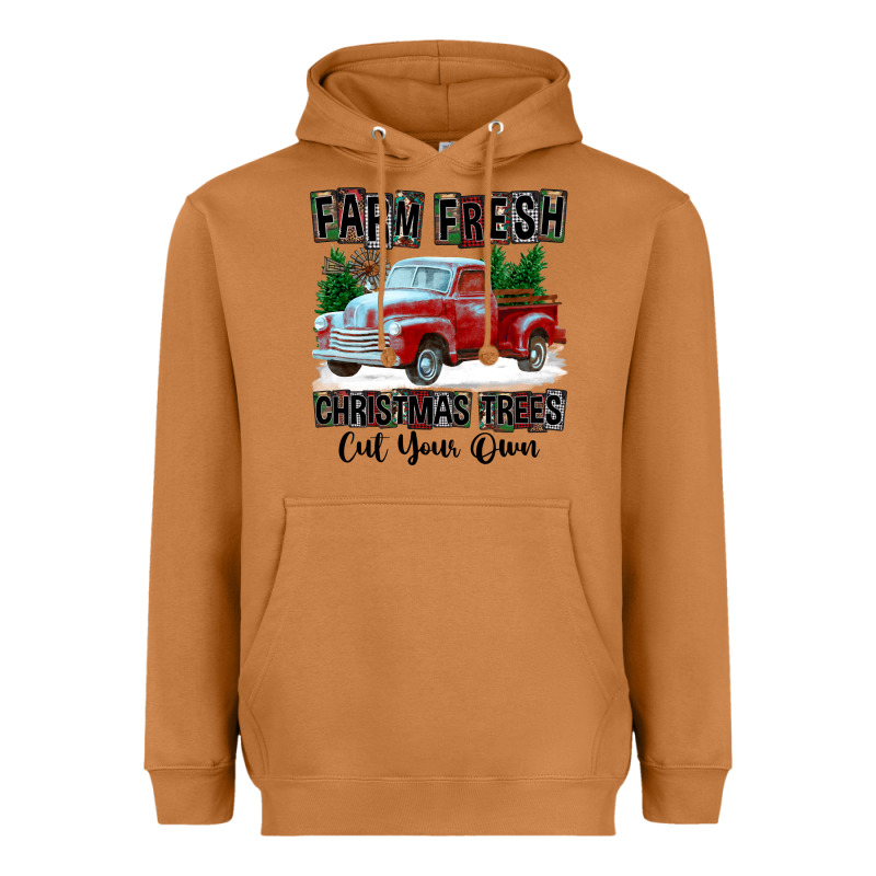 Farm Fresh Christmas Trees Cut Your Own Heavyweight Hoodie by FaDigitalArtStudio | Teevron