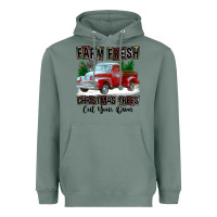 Sage Farm Fresh Christmas Trees Cut Your Own Heavyweight Hoodie - FaDigitalArtStudio