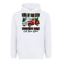 White Farm Fresh Christmas Trees Cut Your Own Heavyweight Hoodie - FaDigitalArtStudio