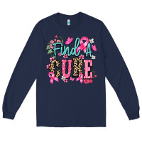 Navy find a cure Long Sleeve Tee - NancyCooperArtShop