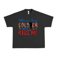 Pigment Black welcome home soldier now kiss me Urban Heavy Tee - JahusDesignShop