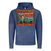 Vintage Denim merry christmas farm truck tumbler Vintage Hoodie - Jasminsmagicworld