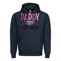 Navy daddy is my valentine Zipper Hoodie - OliviaCreatesArt